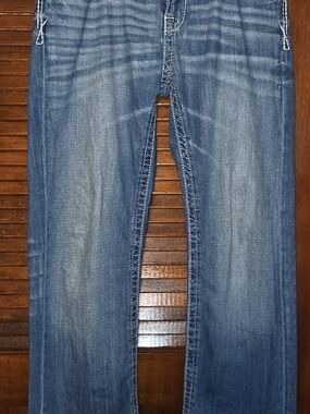 Buckle Black Men's Faded Blue Straight Jeans